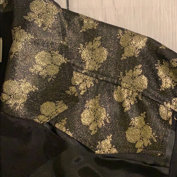 VTG Jon Wesley Sz 8 Black W/Gold Flowers Jumpsuit - Picture 8 of 8